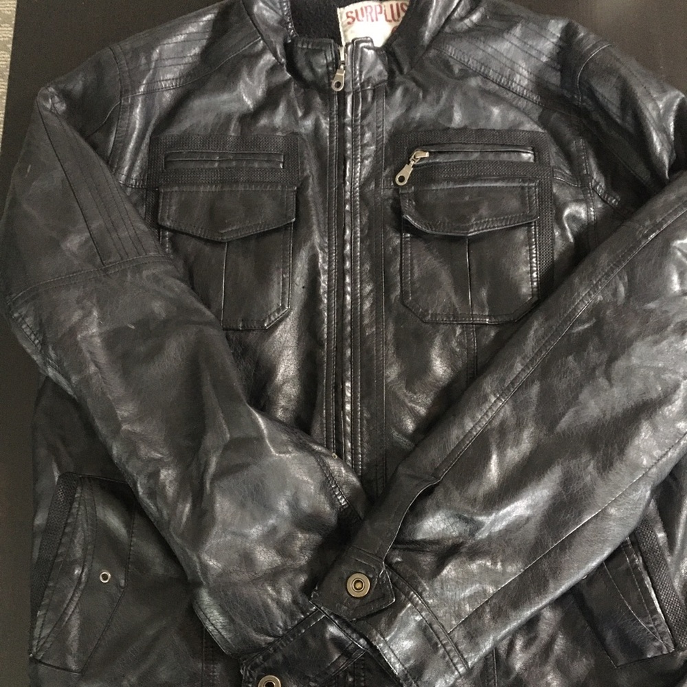 Surplus faux leather jacket men’s size XL